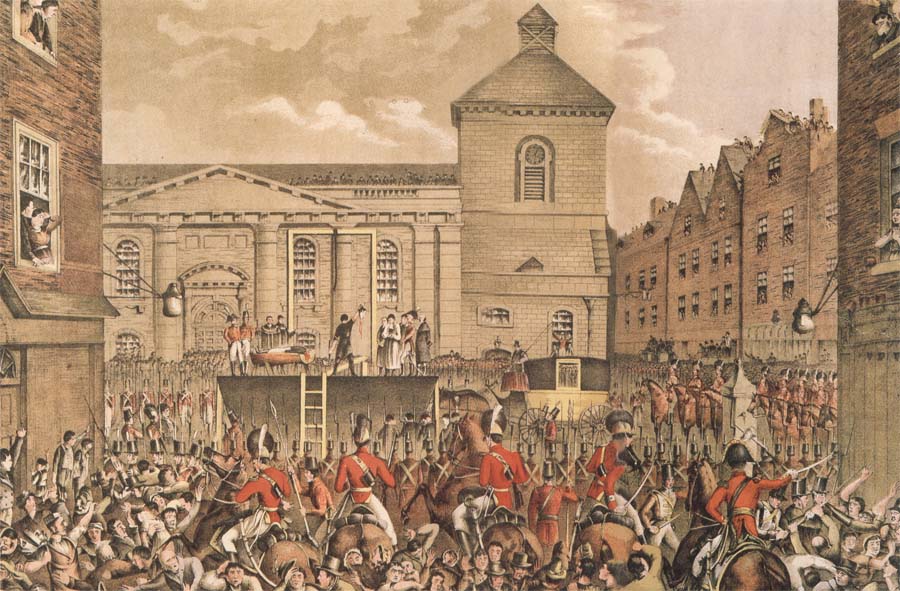 Thomas Street,Dubli the Scene of Rober Emmet-s execution in 1803